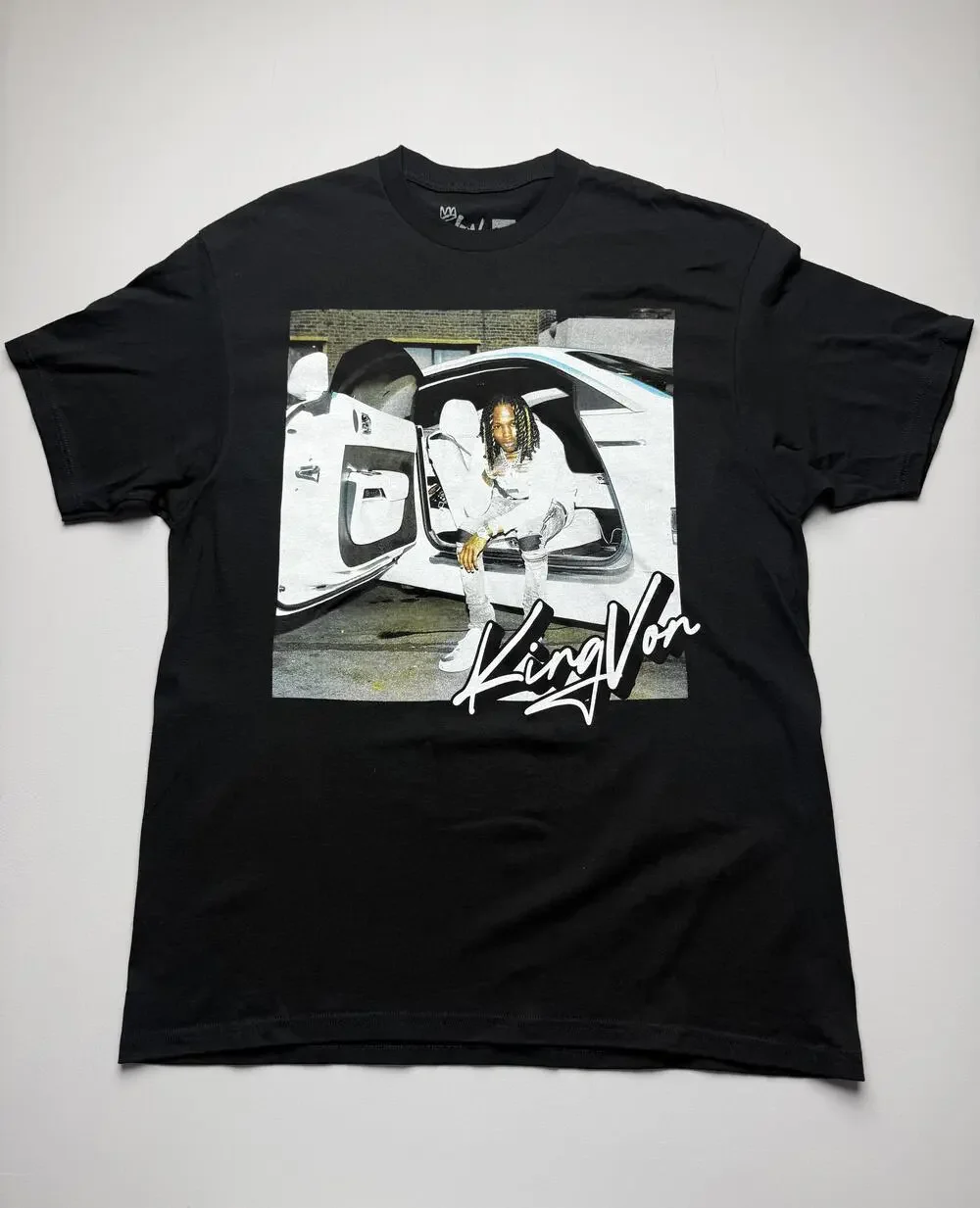 King Von Shirt Mens XL Black Car Photo Graphic Tee Rap Hip Hop Music Streetwear